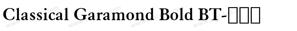 Classical Garamond Bold BT字体转换